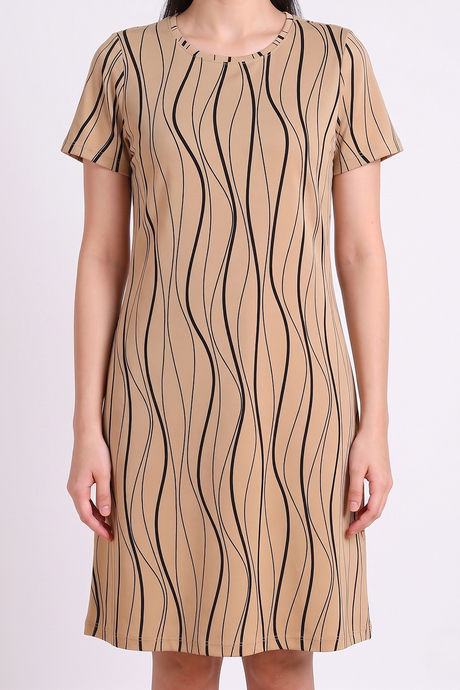 Zivame Knit Cotton Knee Length Nightdress - Warm Sand — image 5